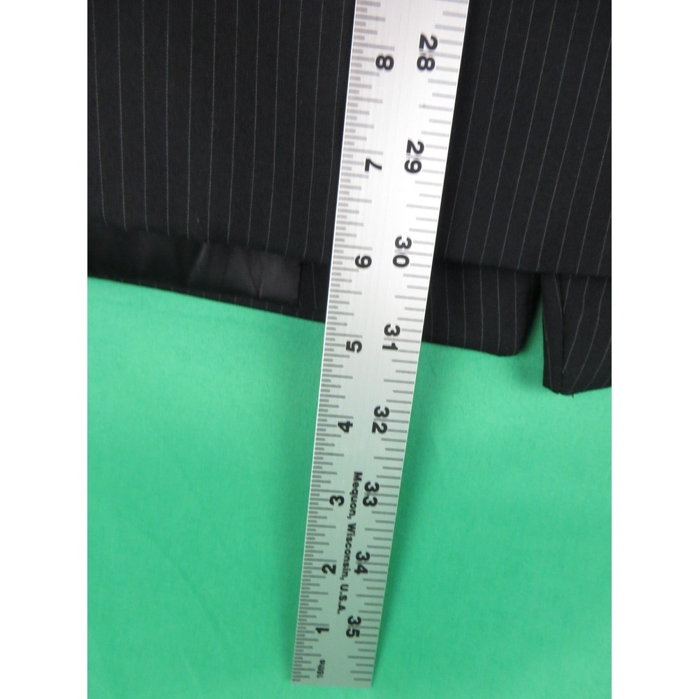 Jos. A. Bank Mens 46R Pinstripe Suit 100% Wool Charcoal Grey 2-Piece 40x26 Pants - Picture 13 of 16